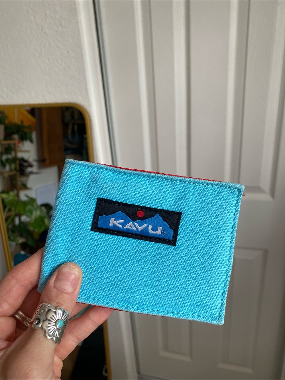 Kavu Wallet color block red blue